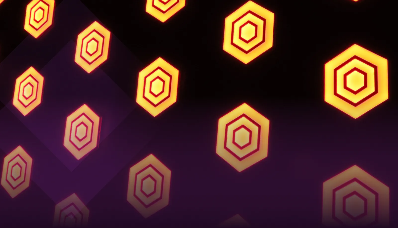 Hexágonos anaranjados encendidos en Centro Mágico